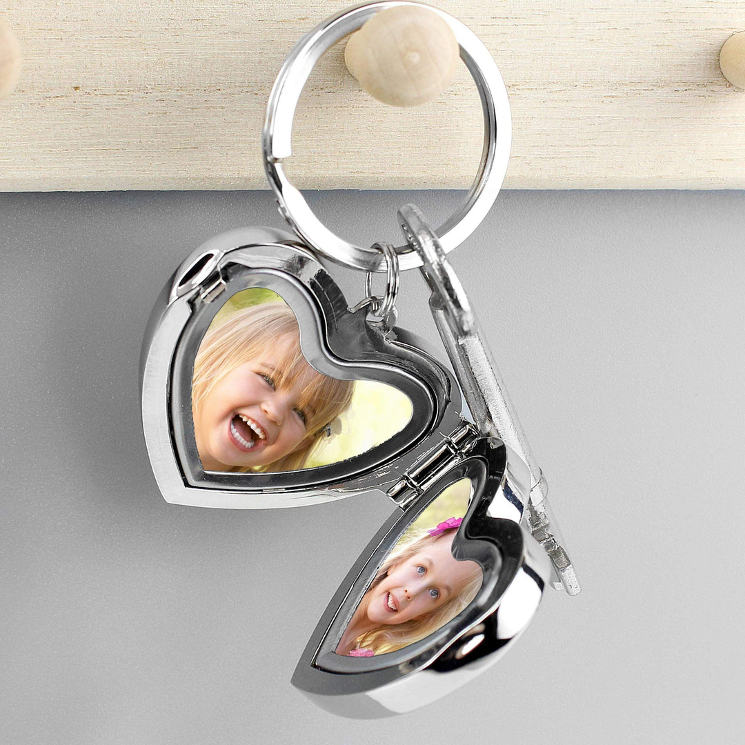Personalised Memento Personalised Heart Photoframe Keyring