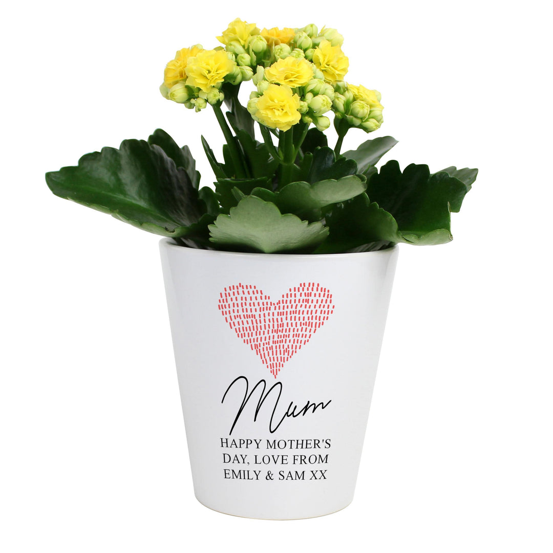 Personalised Memento Personalised Heart Plant Pot