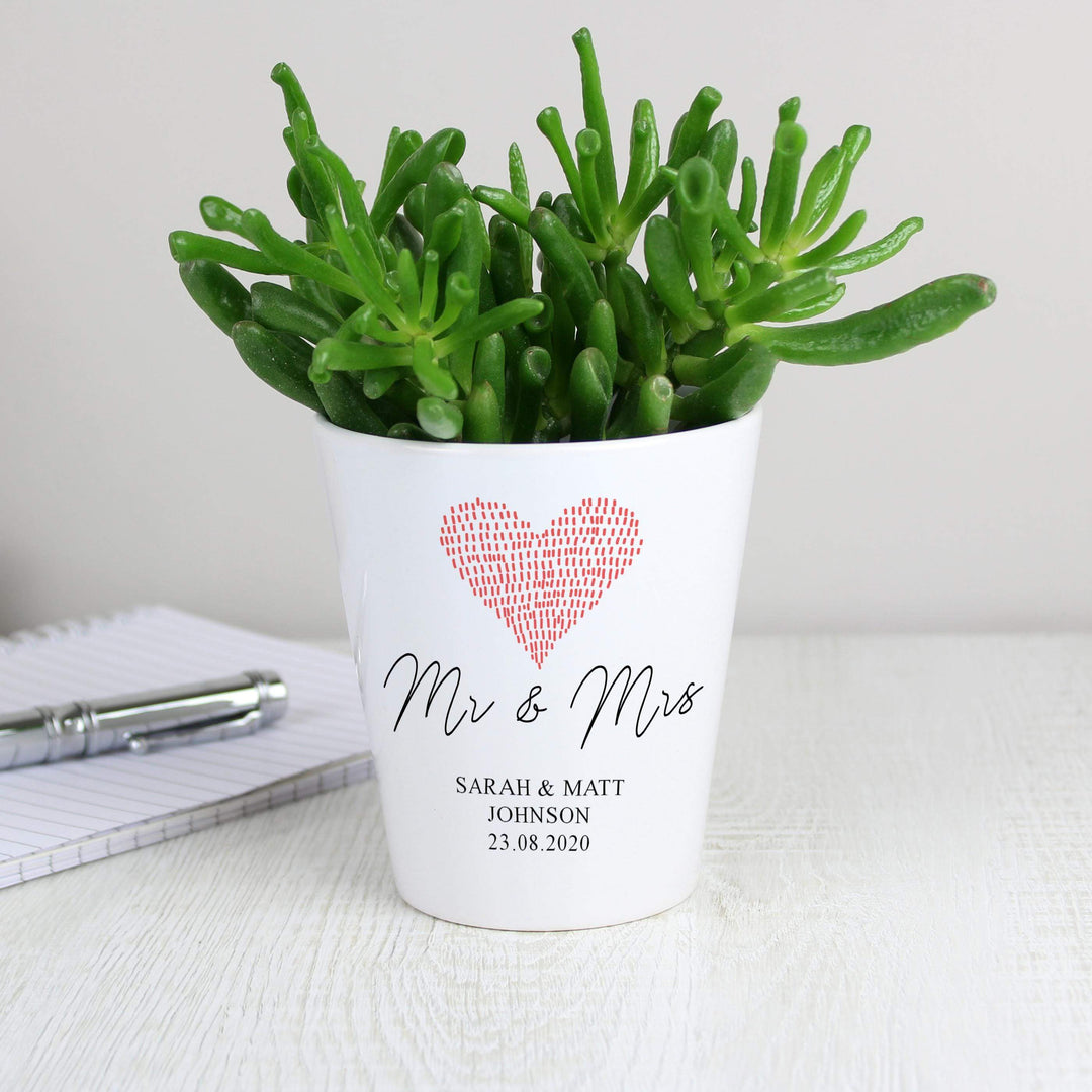 Personalised Memento Personalised Heart Plant Pot