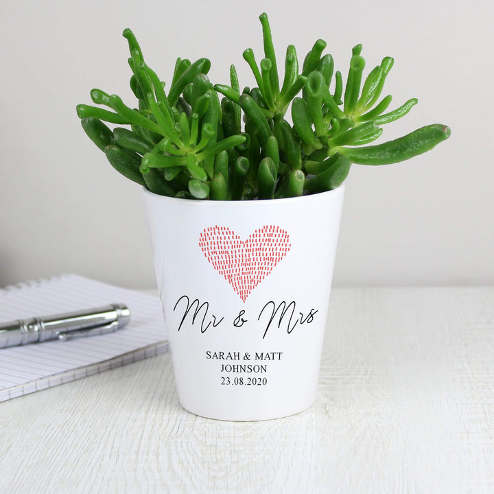 Personalised Memento Personalised Heart Plant Pot