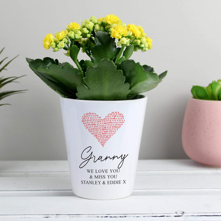 Personalised Memento Personalised Heart Plant Pot