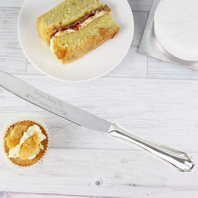 Personalised Memento Kitchen, Baking & Dining Gifts Personalised Heart & Swirl Cake Knife