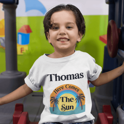 The Little Personal Shop Personalised Here Comes The Sun T-Shirt