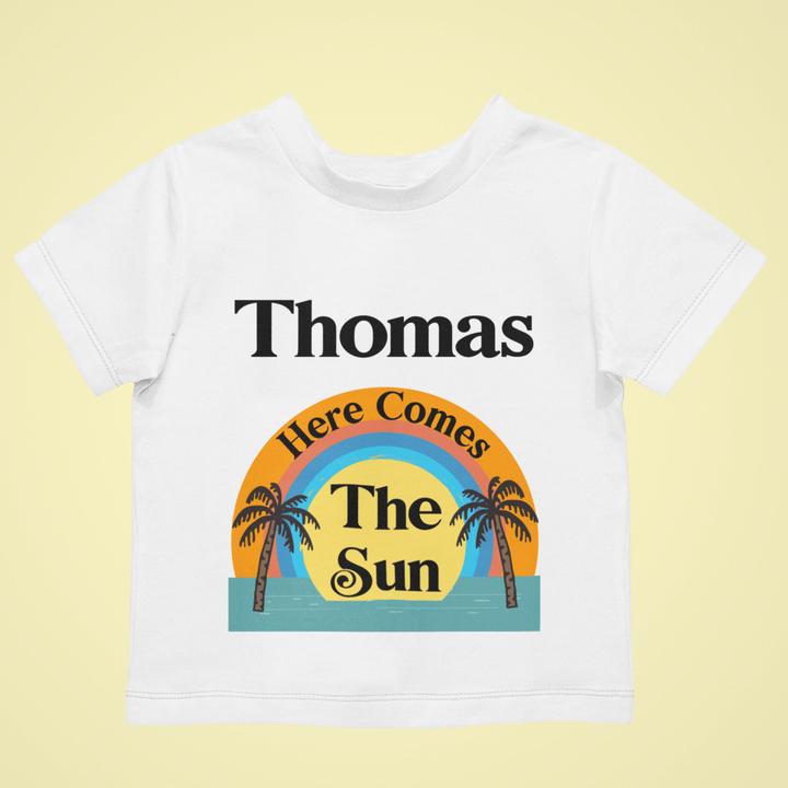 The Little Personal Shop Personalised Here Comes The Sun T-Shirt