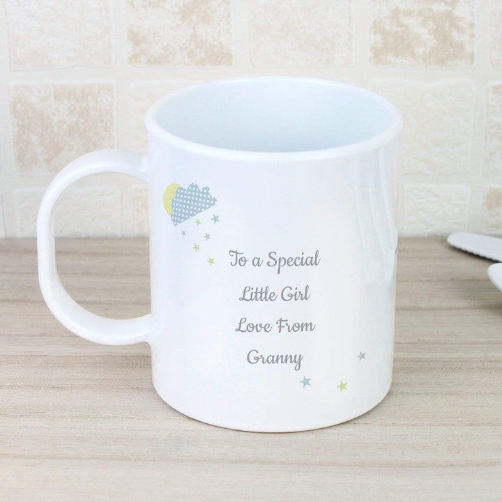 Personalised Memento Mealtime Essentials Personalised Hessian Elephant Plastic Mug