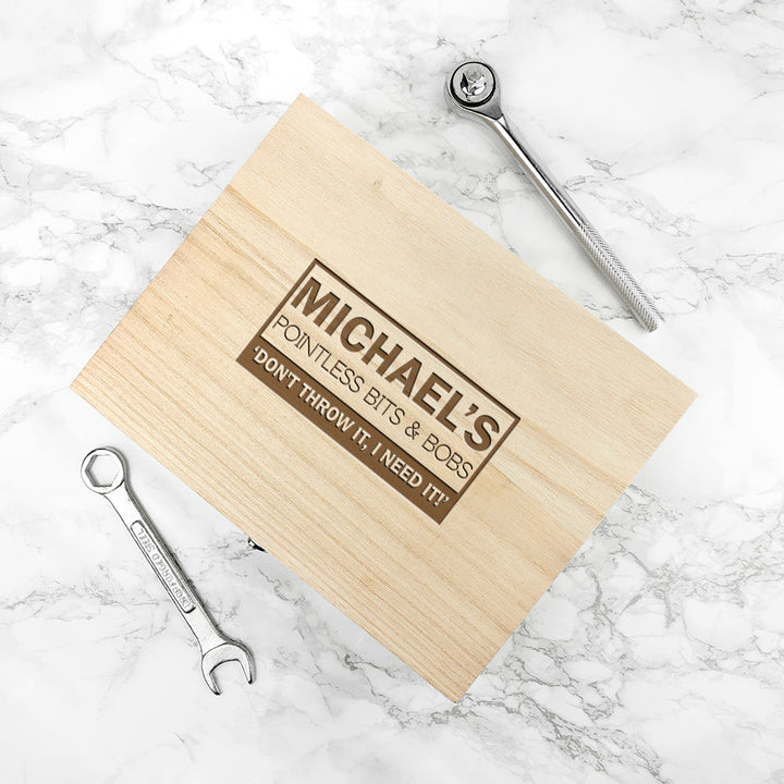 Personalised His Pointless Bits &amp; Bobs Box