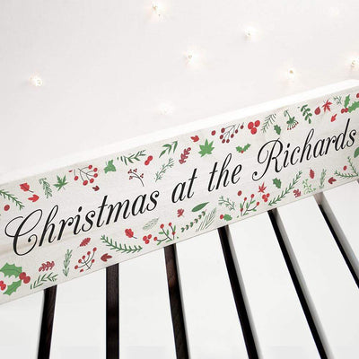 Treat Christmas Decorations Personalised Holly Festive Christmas Mantle Decoration