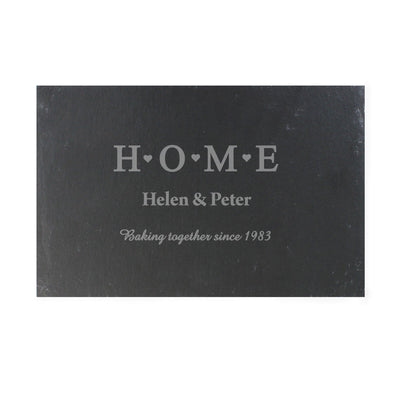 Personalised Memento Kitchen, Baking & Dining Gifts Personalised HOME Slate Rectangle Placemat