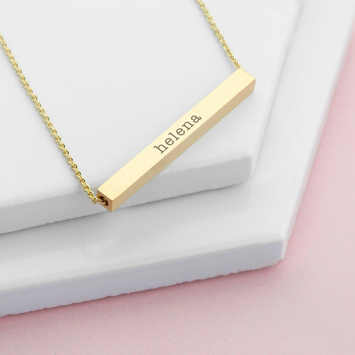 Personalised Horizontal Bar Necklace