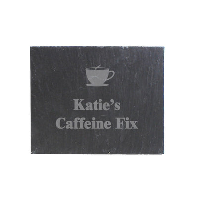 Personalised Memento Kitchen, Baking & Dining Gifts Personalised Hot Drink Motif Single Slate Coaster