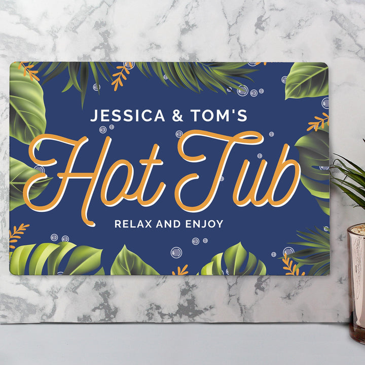 Personalised Memento Personalised Hot Tub Metal Sign
