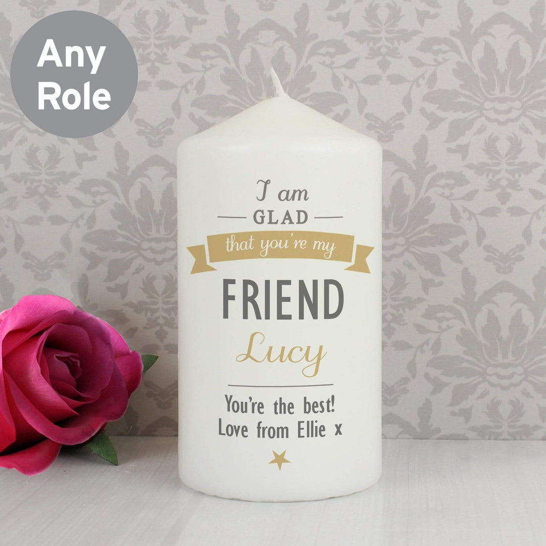 Personalised Memento Candles &amp; Reed Diffusers Personalised I Am Glad... Candle