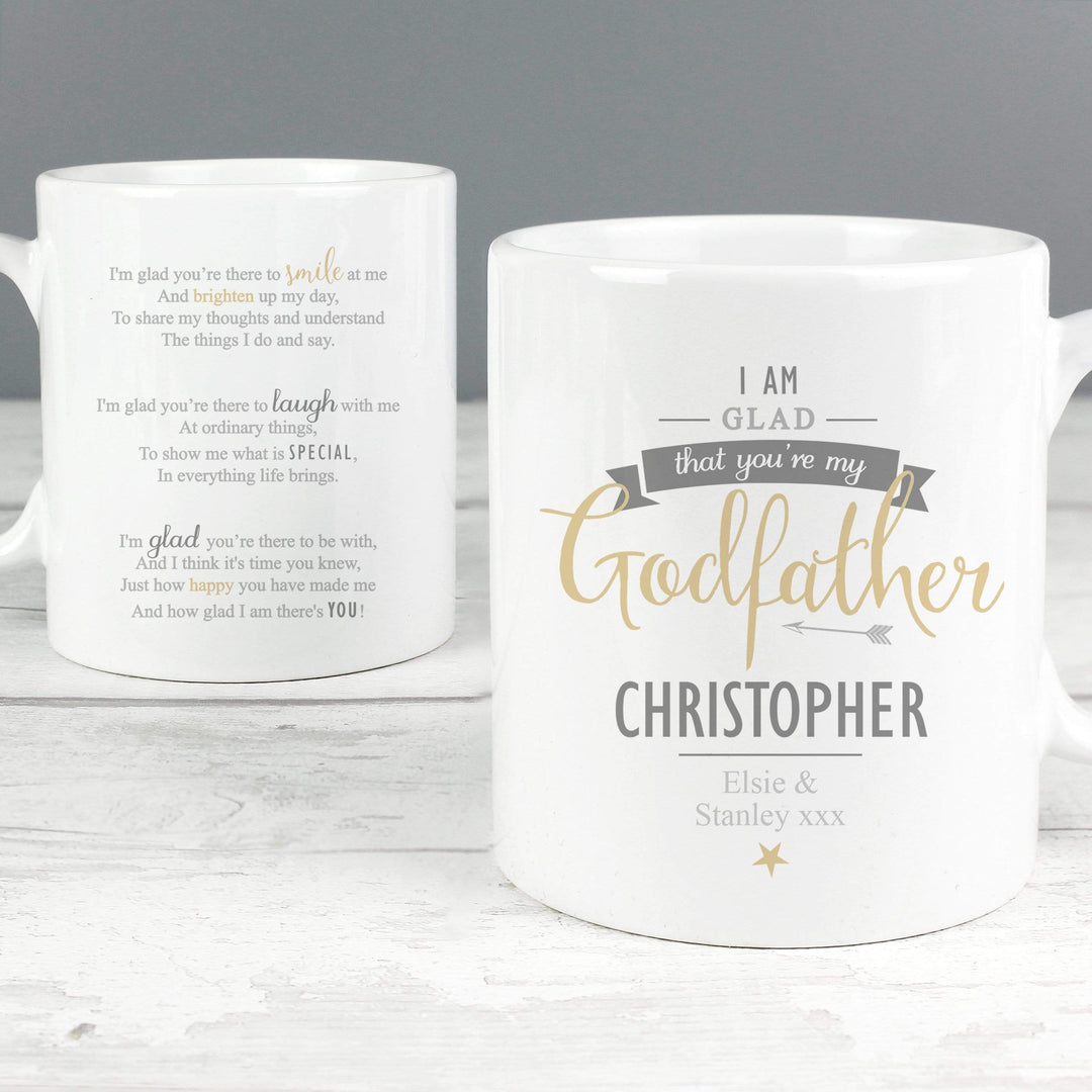 Personalised Memento Mugs Personalised I Am Glad... Godfather Mug