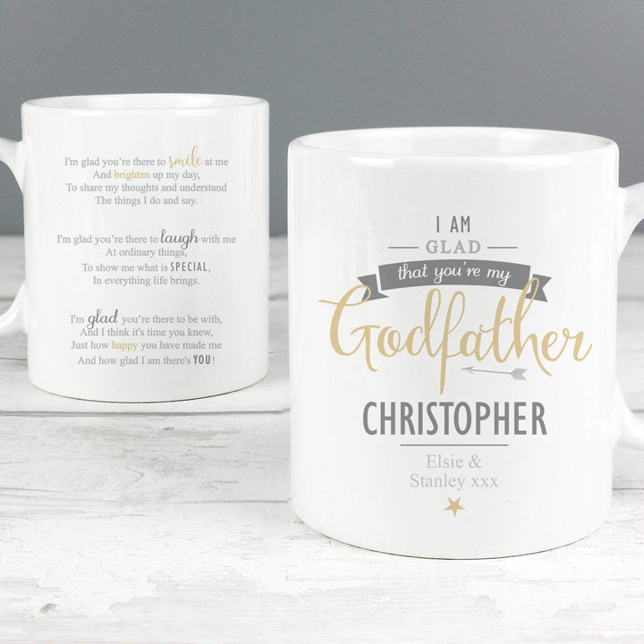 Personalised Memento Mugs Personalised I Am Glad... Godfather Mug