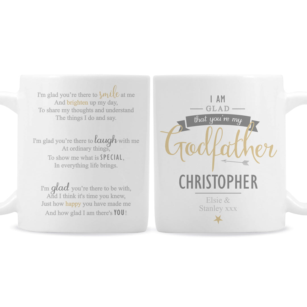 Personalised Memento Mugs Personalised I Am Glad... Godfather Mug