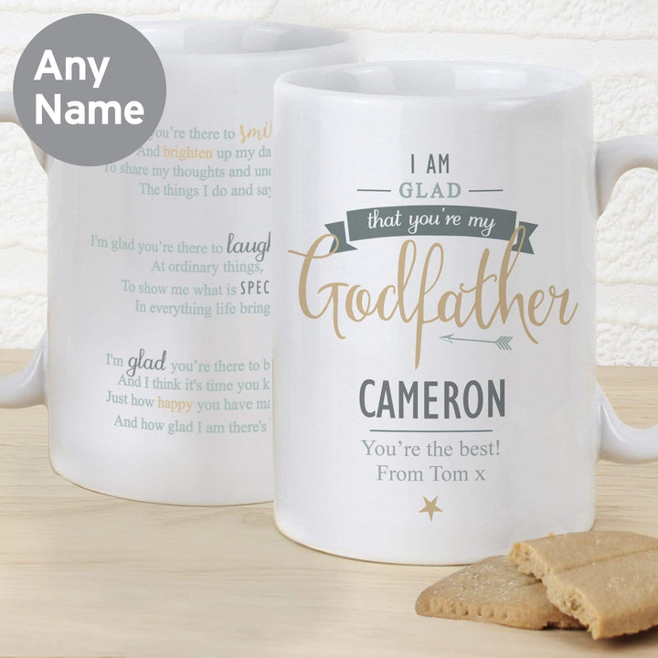 Personalised Memento Mugs Personalised I Am Glad... Godfather Mug
