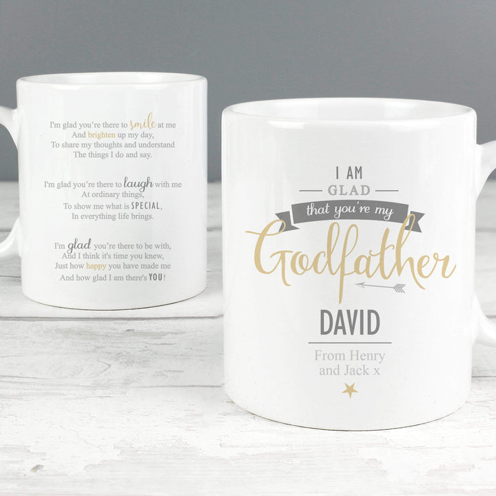 Personalised Memento Mugs Personalised I Am Glad... Godfather Mug