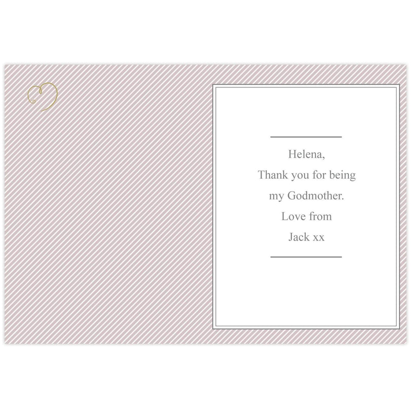 Personalised Memento Greetings Cards Personalised I Am Glad... Godmother Card