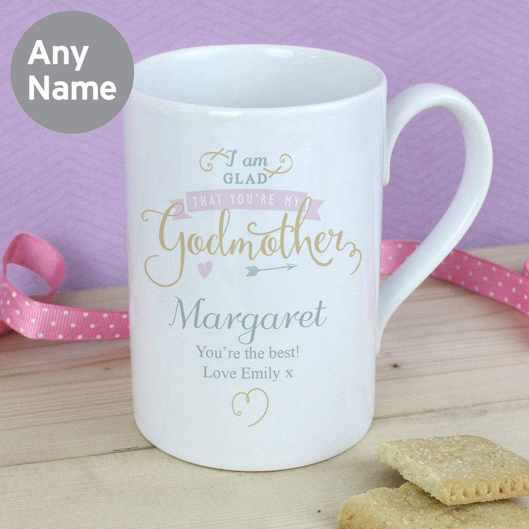 Personalised Memento Mugs Personalised I Am Glad... Godmother Mug