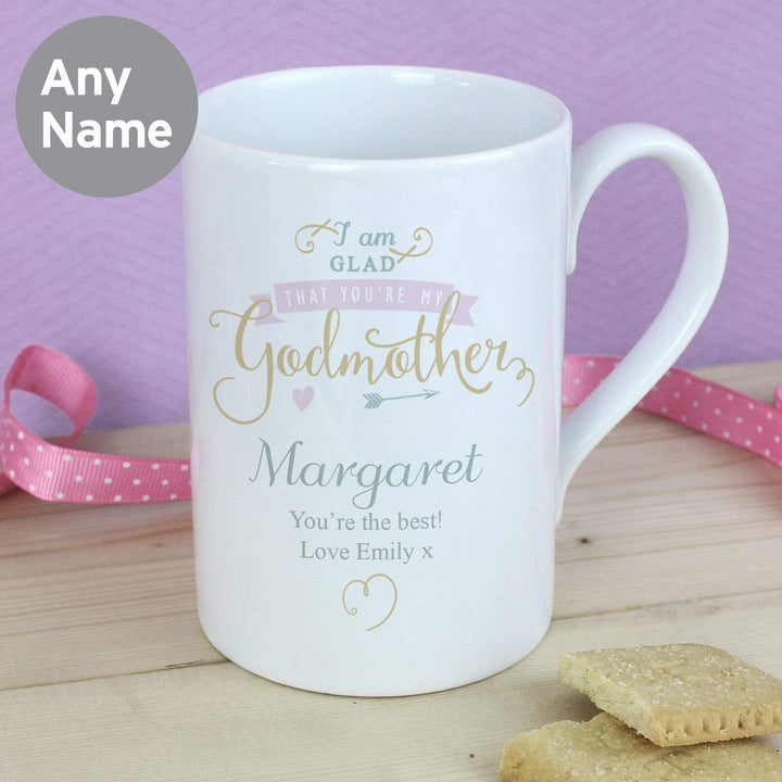 Personalised Memento Mugs Personalised I Am Glad... Godmother Mug