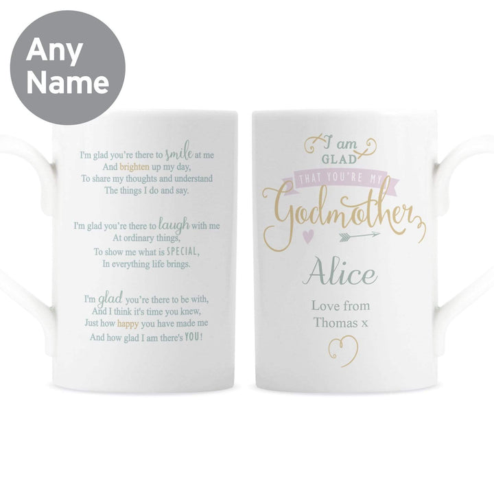 Personalised Memento Mugs Personalised I Am Glad... Godmother Mug