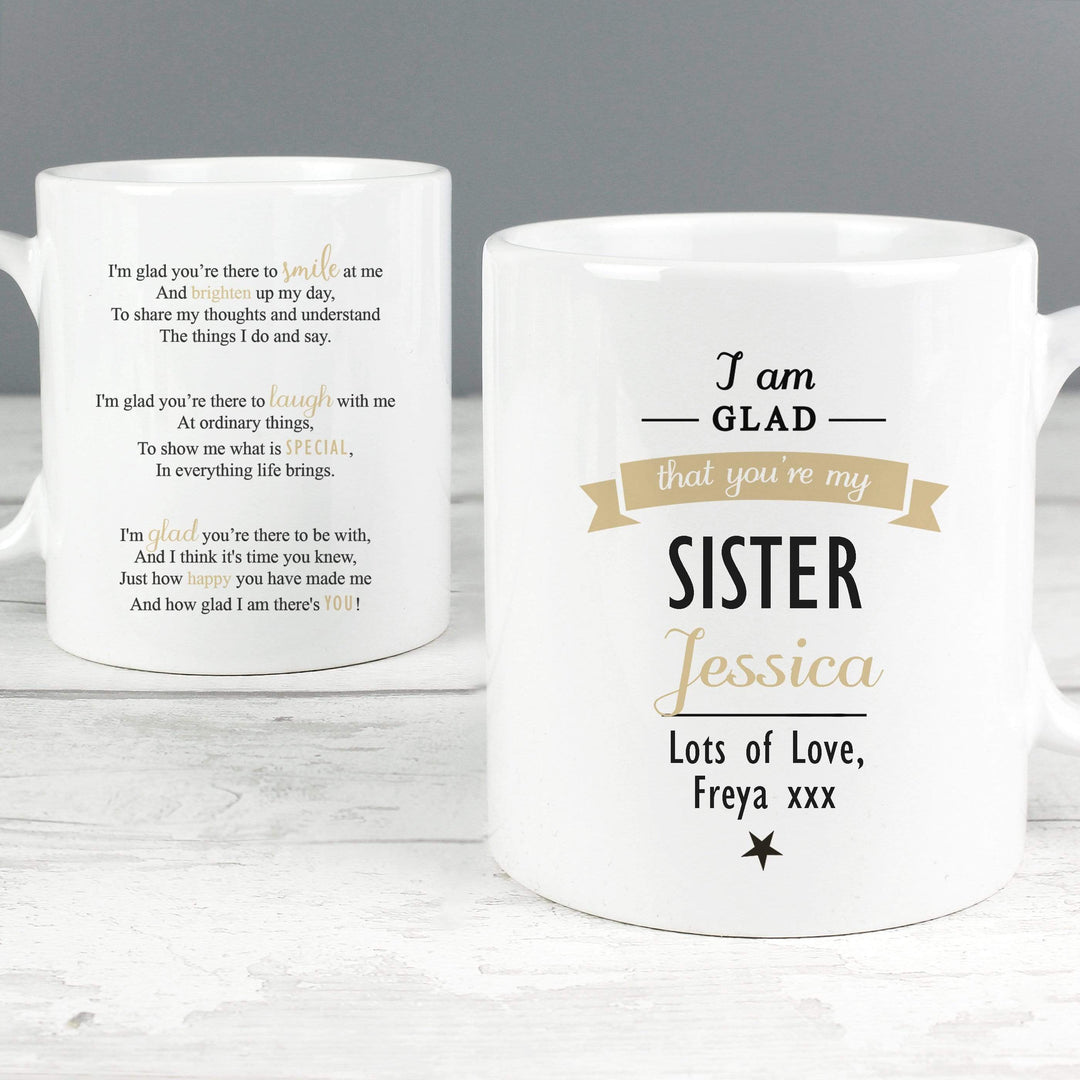 Personalised Memento Mugs Personalised I Am Glad... Mug