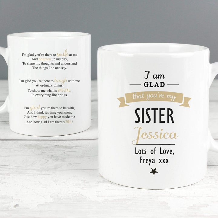 Personalised Memento Mugs Personalised I Am Glad... Mug