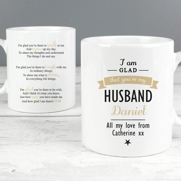 Personalised Memento Mugs Personalised I Am Glad... Mug