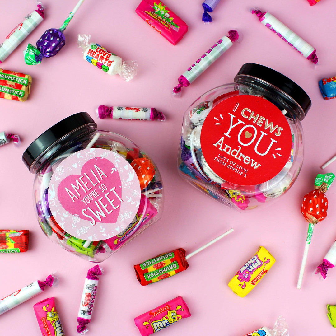 Personalised Memento Food &amp; Drink Personalised I Chews You Sweet Jar