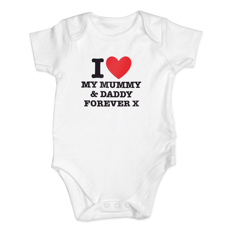 Personalised Memento Clothing Personalised I HEART 0-3 Months Baby Vest