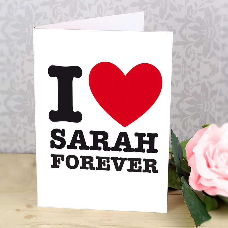 Personalised Memento Greetings Cards Personalised I HEART Card