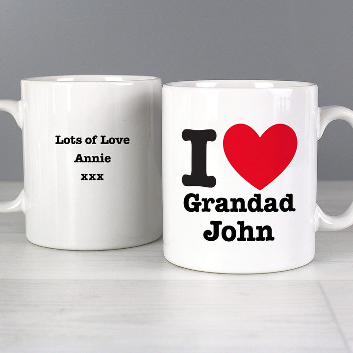 Personalised Memento Mugs Personalised I HEART Mug