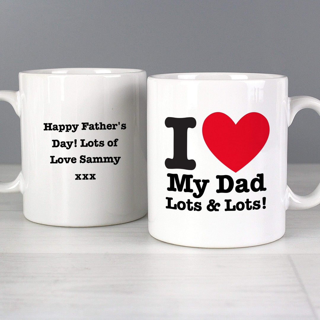 Personalised Memento Mugs Personalised I HEART Mug