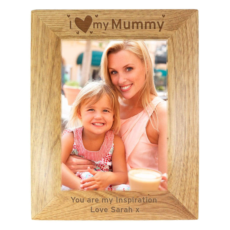 Personalised Memento Wooden Personalised I Heart My... 5x7 Wooden Photo Frame