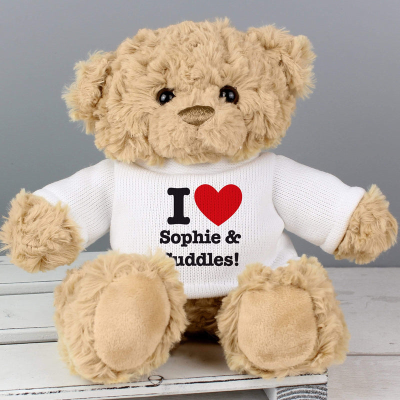 Personalised Memento Plush Personalised I HEART Teddy Bear