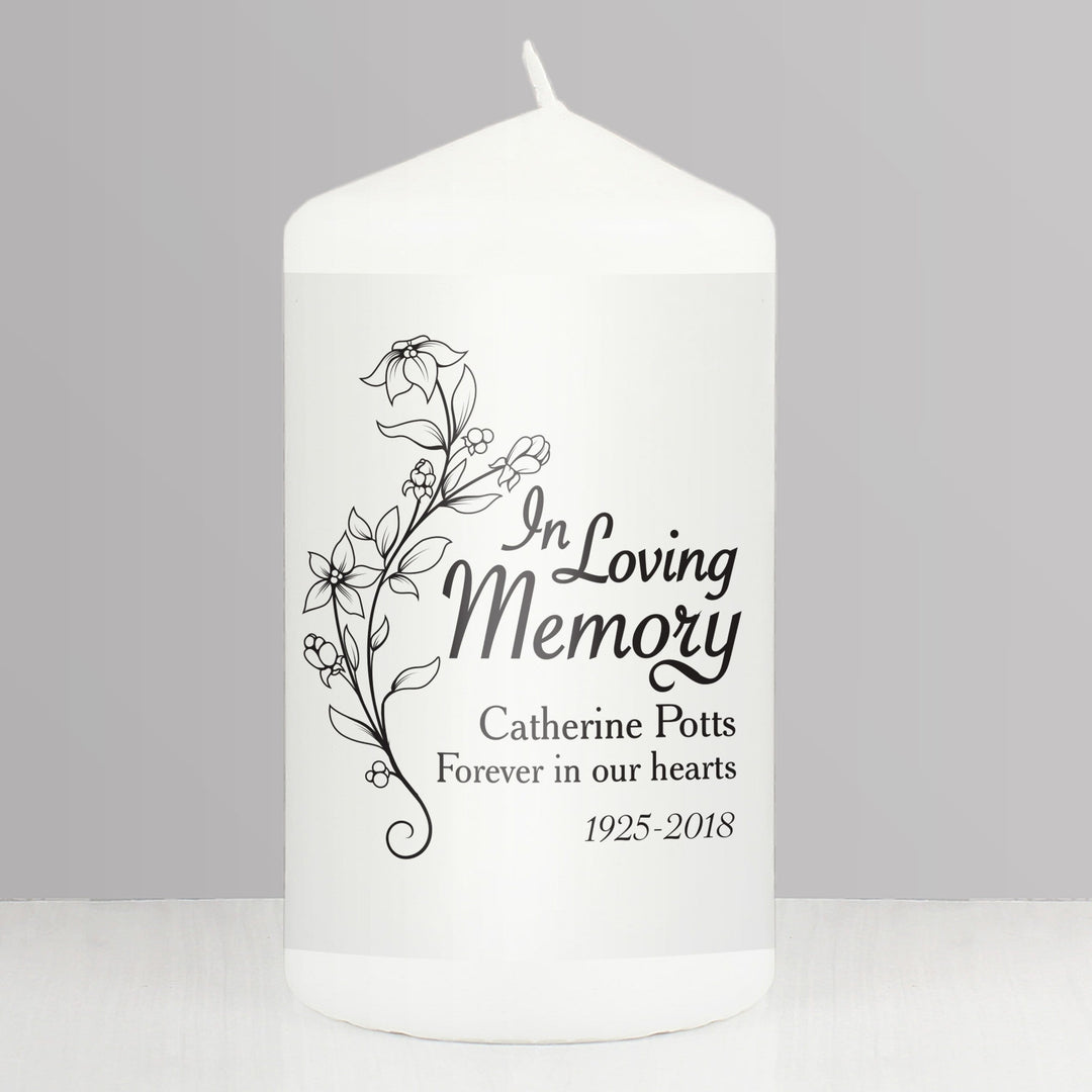 Personalised Memento Candles &amp; Reed Diffusers Personalised In Loving Memory Candle