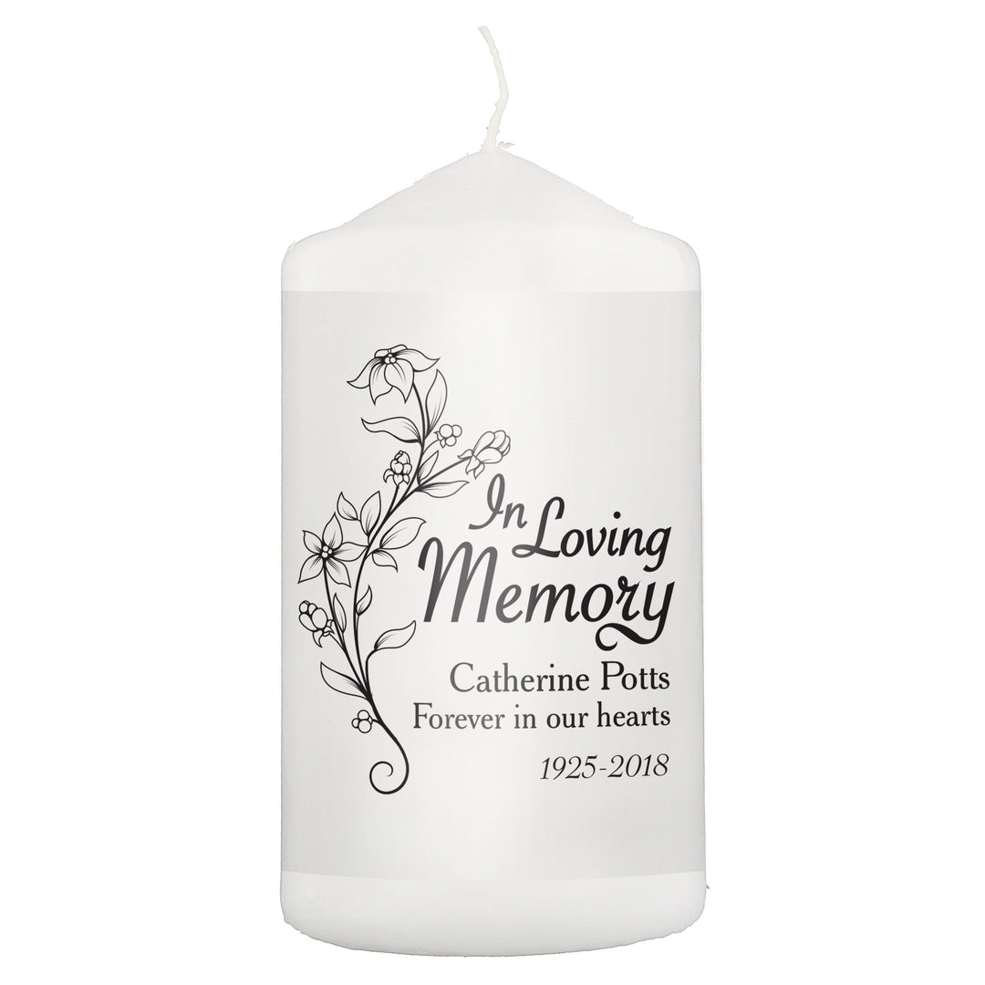 Personalised Memento Candles &amp; Reed Diffusers Personalised In Loving Memory Candle