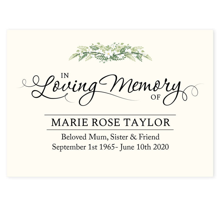 Personalised Memento Greetings Cards Personalised In Loving Memory Card