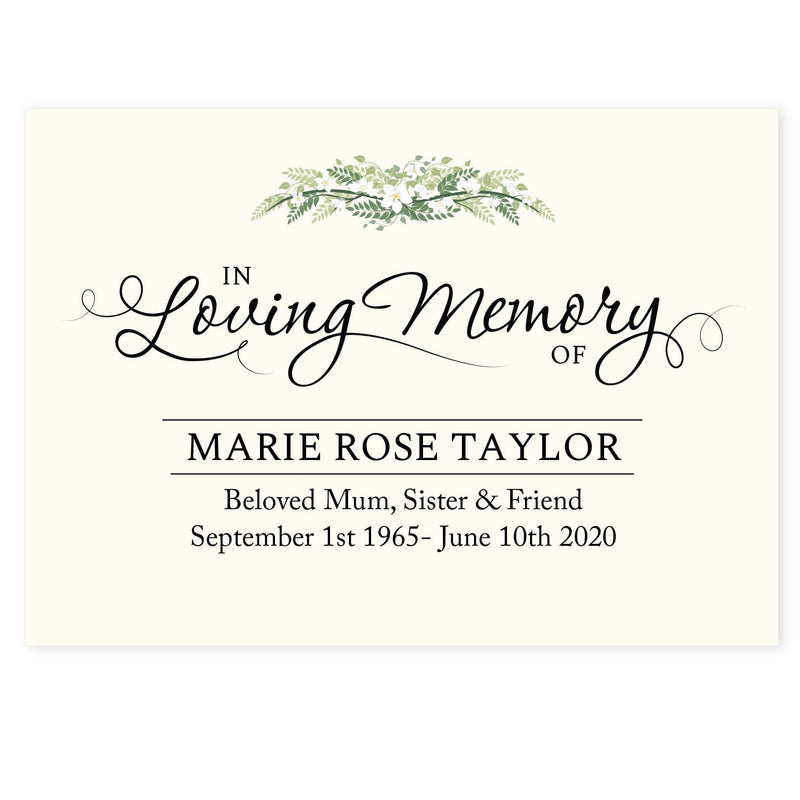 Personalised Memento Greetings Cards Personalised In Loving Memory Card