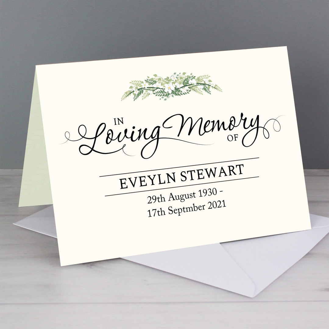 Personalised Memento Greetings Cards Personalised In Loving Memory Card