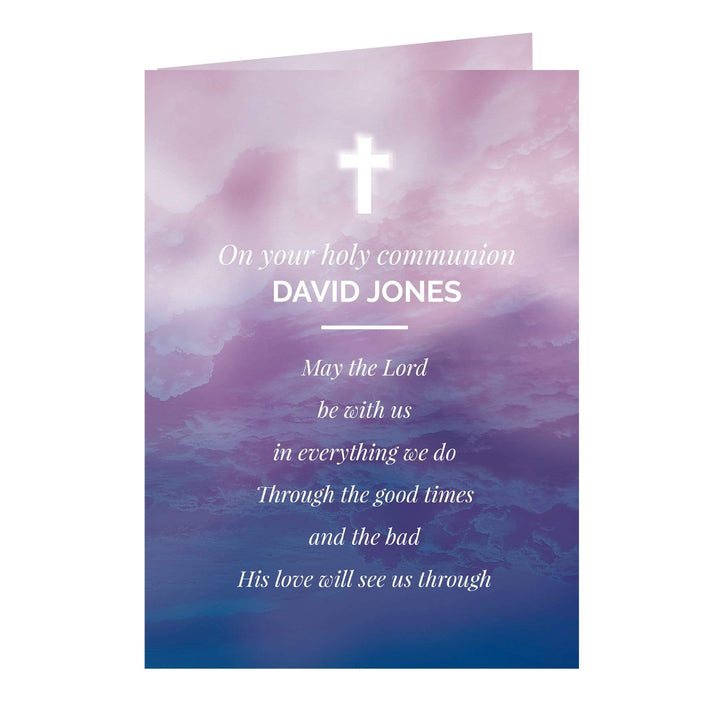 Personalised Memento Greetings Cards Personalised In Loving Memory Cross Card