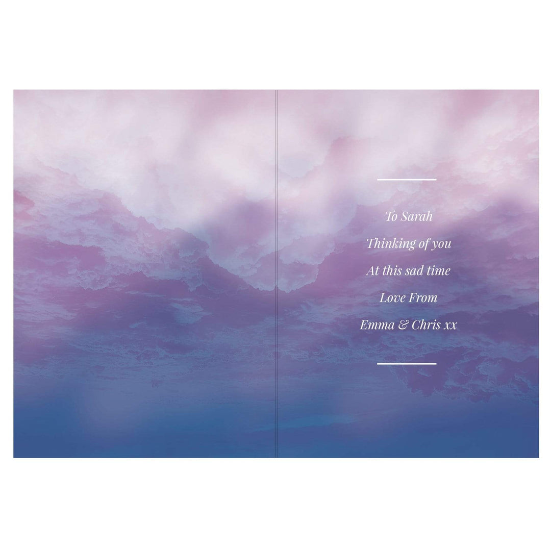 Personalised Memento Greetings Cards Personalised In Loving Memory Cross Card