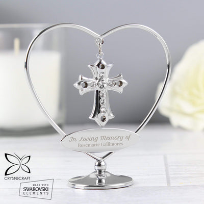 Personalised Memento Ornaments Personalised In Loving Memory Crystocraft Cross