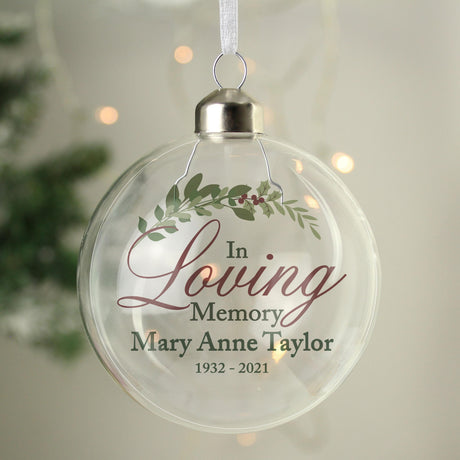 Christmas Memorial Baubles, Candles & In Loving Memory Decorations