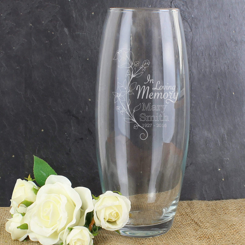 Personalised Memento Vases Personalised In Loving Memory Vase