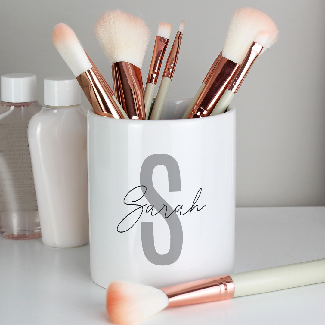 Personalised Memento Personalised Initial &amp; Name Ceramic Storage Pot