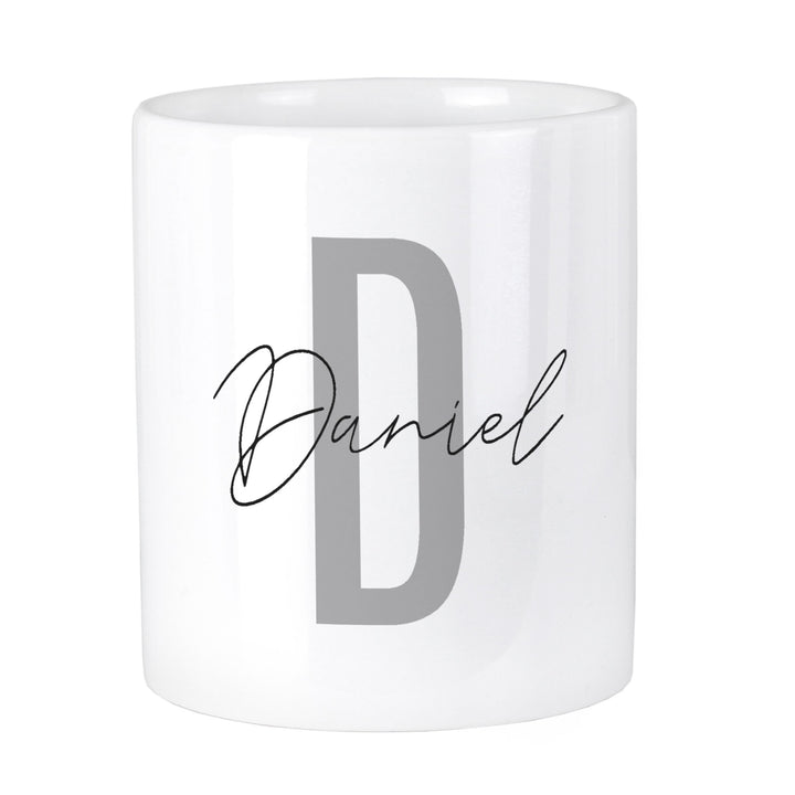 Personalised Memento Personalised Initial &amp; Name Ceramic Storage Pot