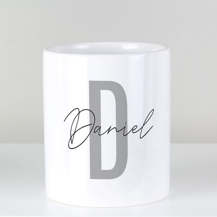 Personalised Memento Personalised Initial &amp; Name Ceramic Storage Pot