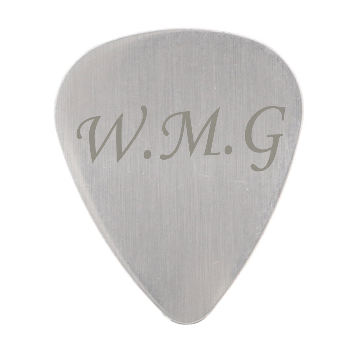 Personalised Memento Keepsakes Personalised Initials Silver Plectrum