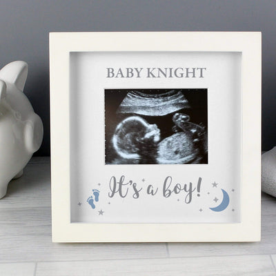 Personalised Memento Photo Frames, Albums and Guestbooks Personalised 'It's A Boy' Baby Scan Frame